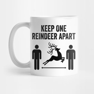 Keep One Reindeer Apart social distancing christmas Mug